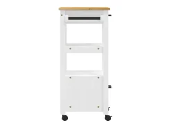 Sale vidaxl Carrinho de cozinha MONZA 48x40x88,5 cm madeira de pinho maciça Branco