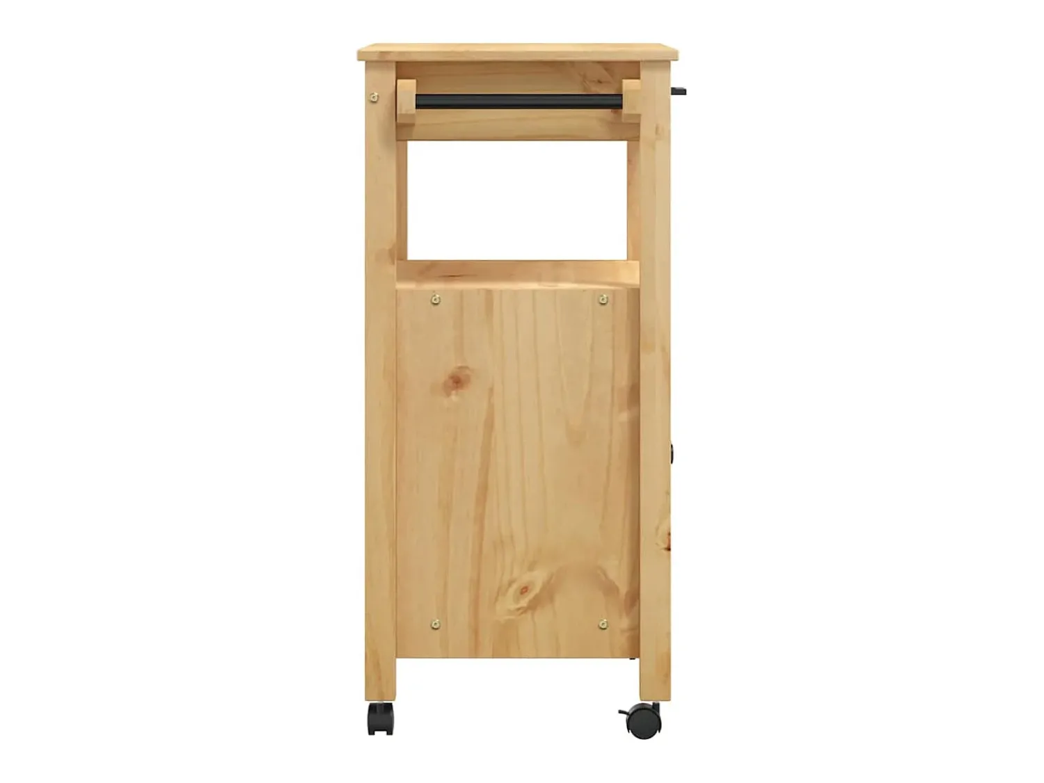 Móvel De Arrumação*vidaxl Carrinho de cozinha MONZA 60x40x88,5 cm madeira de pinho maciça Natural claro