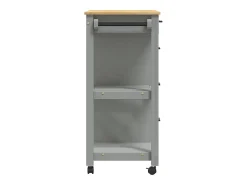 vidaxl Carrinho de cozinha MONZA 84x40x88,5 cm madeira de pinho maciça Cinzento