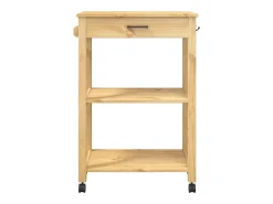 Móvel De Arrumação|vidaxl Carrinho de cozinha MONZA 60x40x88,5 cm madeira de pinho maciça Natural claro