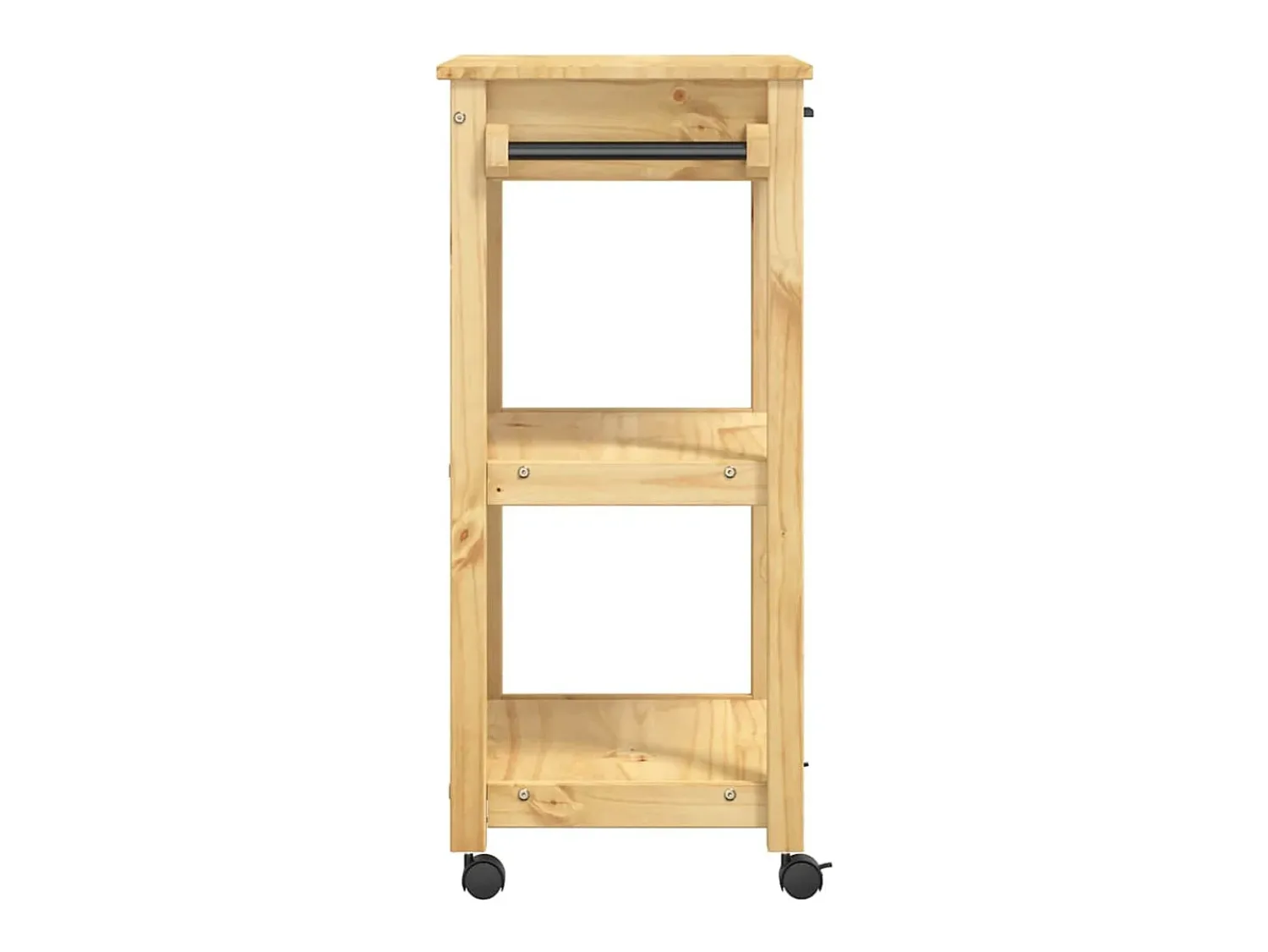 Móvel De Arrumação|vidaxl Carrinho de cozinha MONZA 60x40x88,5 cm madeira de pinho maciça Natural claro