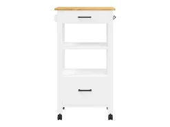 vidaxl Carrinho de cozinha MONZA 48x40x88,5 cm madeira de pinho maciça^ Móvel De Arrumação