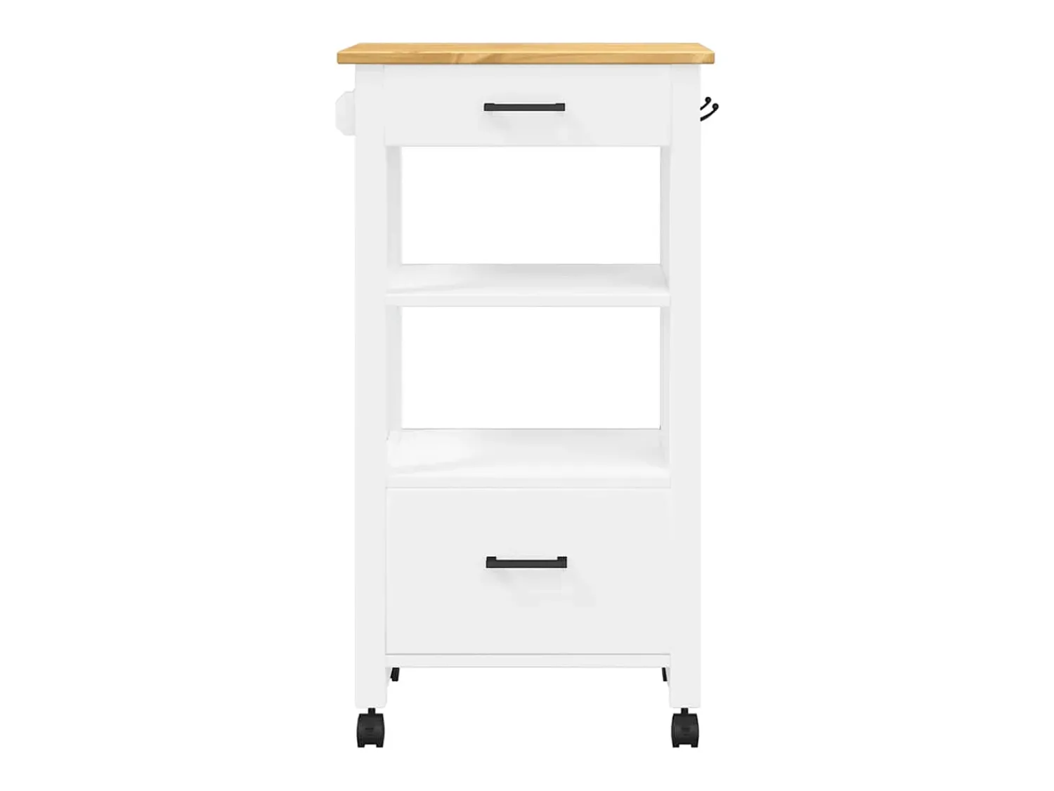 vidaxl Carrinho de cozinha MONZA 48x40x88,5 cm madeira de pinho maciça^ Móvel De Arrumação