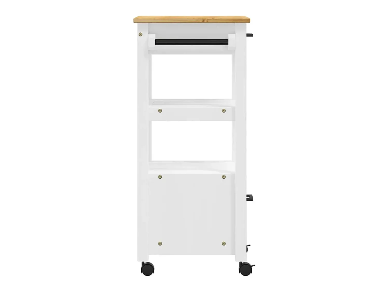 vidaxl Carrinho de cozinha MONZA 48x40x88,5 cm madeira de pinho maciça^ Móvel De Arrumação