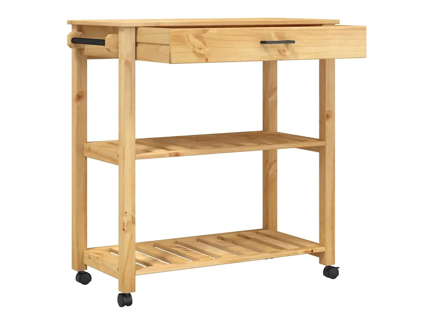 vidaxl Carrinho de cozinha MONZA 84x40x88,5 cm madeira de pinho maciça^ Móvel De Arrumação