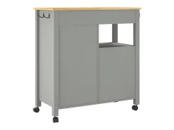 vidaxl Carrinho de cozinha MONZA 84x40x88,5 cm madeira de pinho maciça^ Móvel De Arrumação