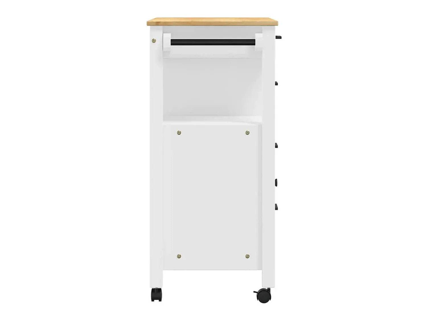 vidaxl Carrinho de cozinha MONZA 84x40x88,5 cm madeira de pinho maciça Branco