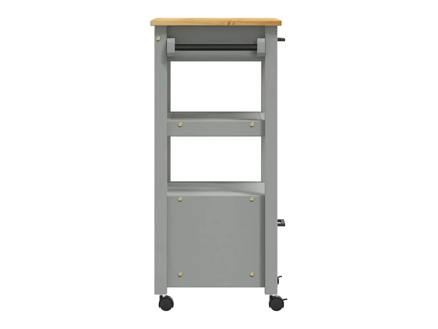 vidaxl Carrinho de cozinha MONZA 48x40x88,5 cm madeira de pinho maciça^ Móvel De Arrumação