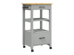 vidaxl Carrinho de cozinha MONZA 48x40x88,5 cm madeira de pinho maciça^ Móvel De Arrumação