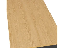 Best Hauss Spole Carrinho de cozinha com 2 portas, 3 gavetas e compartimento para o lixo, puxadores em metal, tampo com textura de madeira Preto