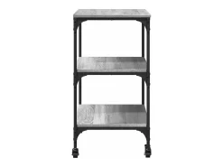 Móvel De Arrumação|vidaxl Carrinho de cozinha 60x41x76 cm derivados madeira cinza sonoma Cinzento