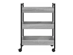Móvel De Arrumação|vidaxl Carrinho de cozinha 50x30x70 cm derivados madeira cinza sonoma Cinzento
