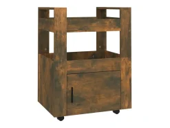 Online vidaxl Carrinho de cozinha 60x45x80 cm deriv. madeira carvalho fumado Natural claro