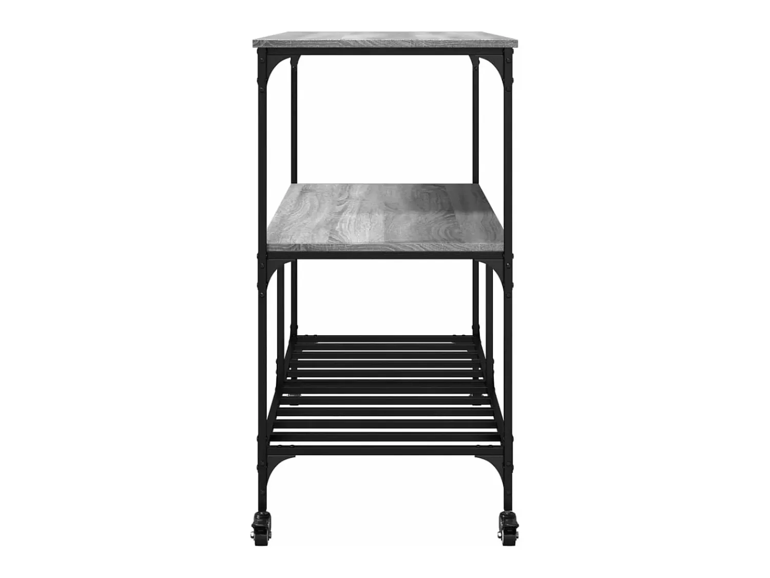 Móvel De Arrumação*vidaxl Carrinho de cozinha 100x50x95 cm derivados madeira cinza sonoma Cinzento