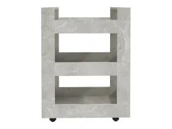 Móvel De Arrumação|vidaxl Carrinho de cozinha 60x45x80 cm derivados madeira cinza cimento Cinzento