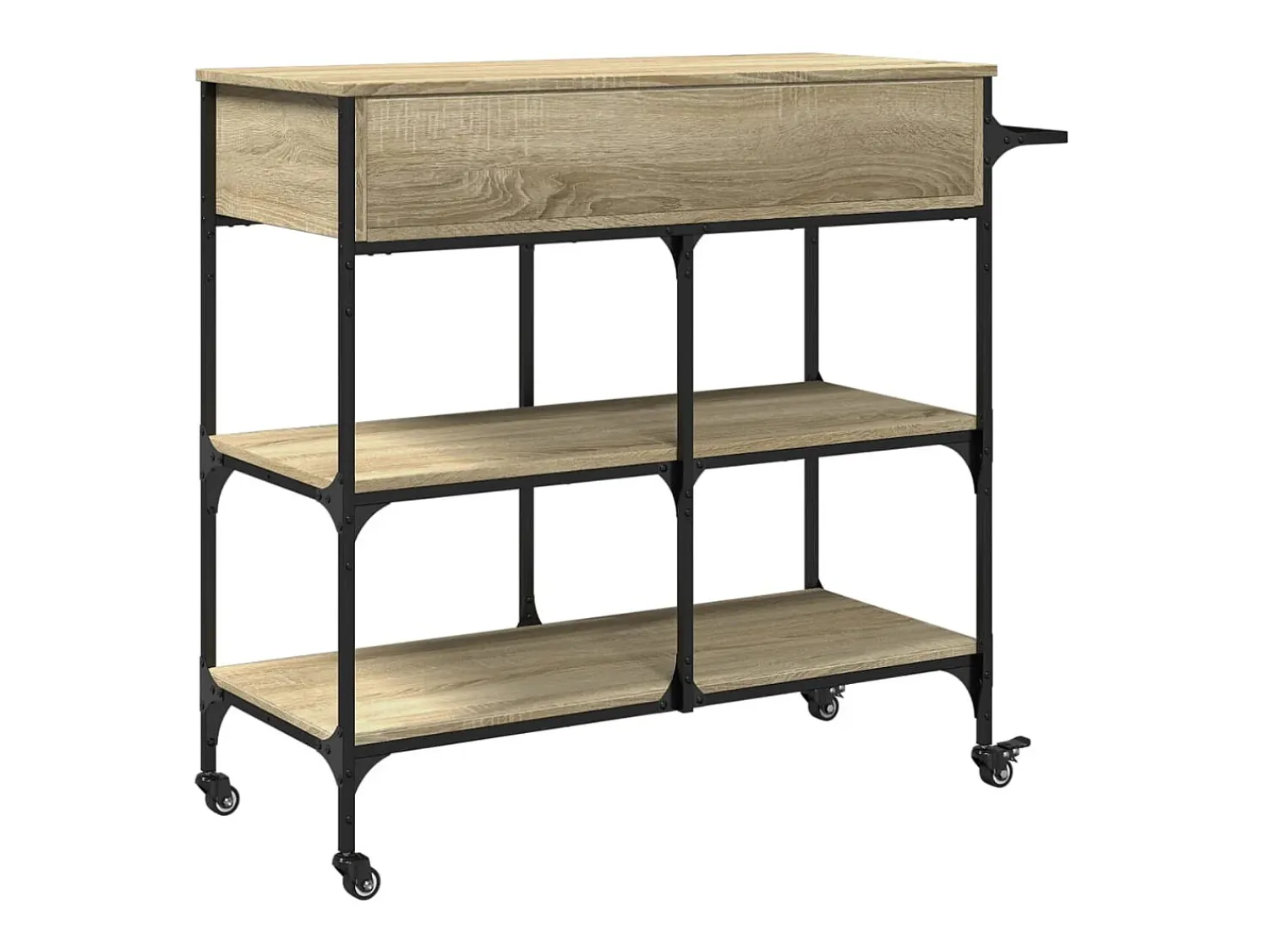 Móvel De Arrumação|vidaxl Carrinho de cozinha 105x42x95 cm deriv. madeira carvalho sonoma Natural claro