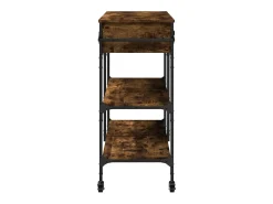 vidaxl Carrinho de cozinha 105x42x95 cm deriv. madeira carvalho fumado^ Móvel De Arrumação