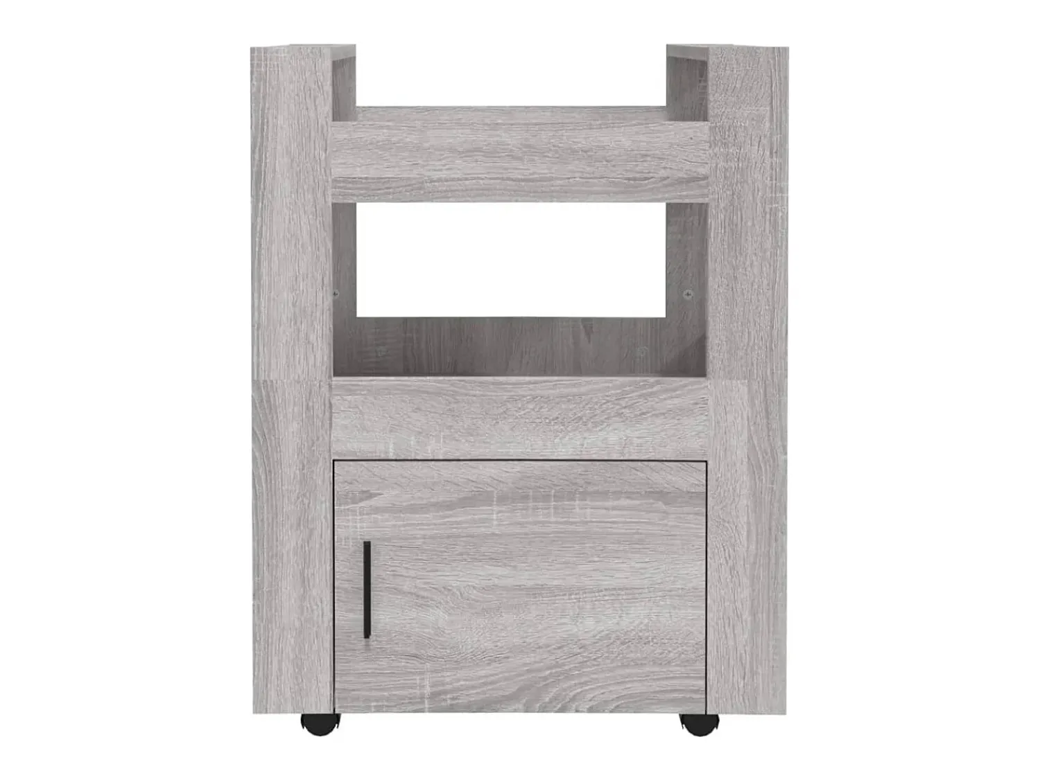 Móvel De Arrumação*vidaxl Carrinho de cozinha 60x45x80 cm derivados madeira cinza sonoma Cinzento