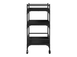 Móvel De Arrumação|vidaxl Carrinho de cozinha 65x40x86,5 cm derivados de madeira Preto