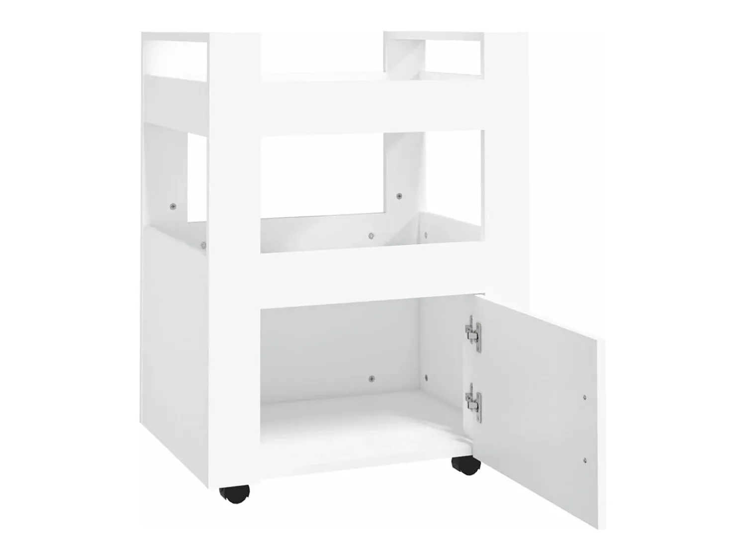 Móvel De Arrumação*vidaxl Carrinho de cozinha 60x45x80 cm derivados de madeira Branco