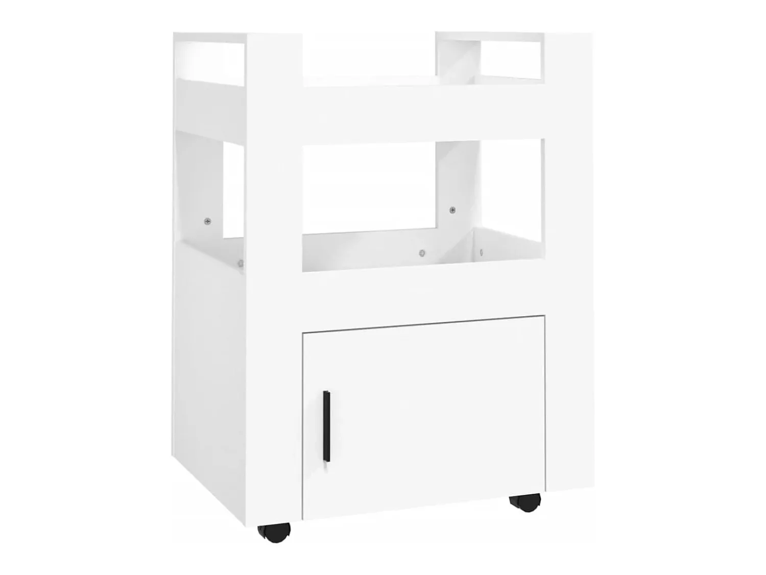 Móvel De Arrumação*vidaxl Carrinho de cozinha 60x45x80 cm derivados de madeira Branco