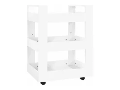 Móvel De Arrumação|vidaxl Carrinho de cozinha 60x45x80 cm derivados de madeira Branco