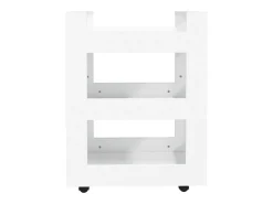 Móvel De Arrumação|vidaxl Carrinho de cozinha 60x45x80 cm derivados de madeira Branco