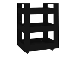 Clearance vidaxl Carrinho de cozinha 60x45x80 cm derivados de madeira Preto