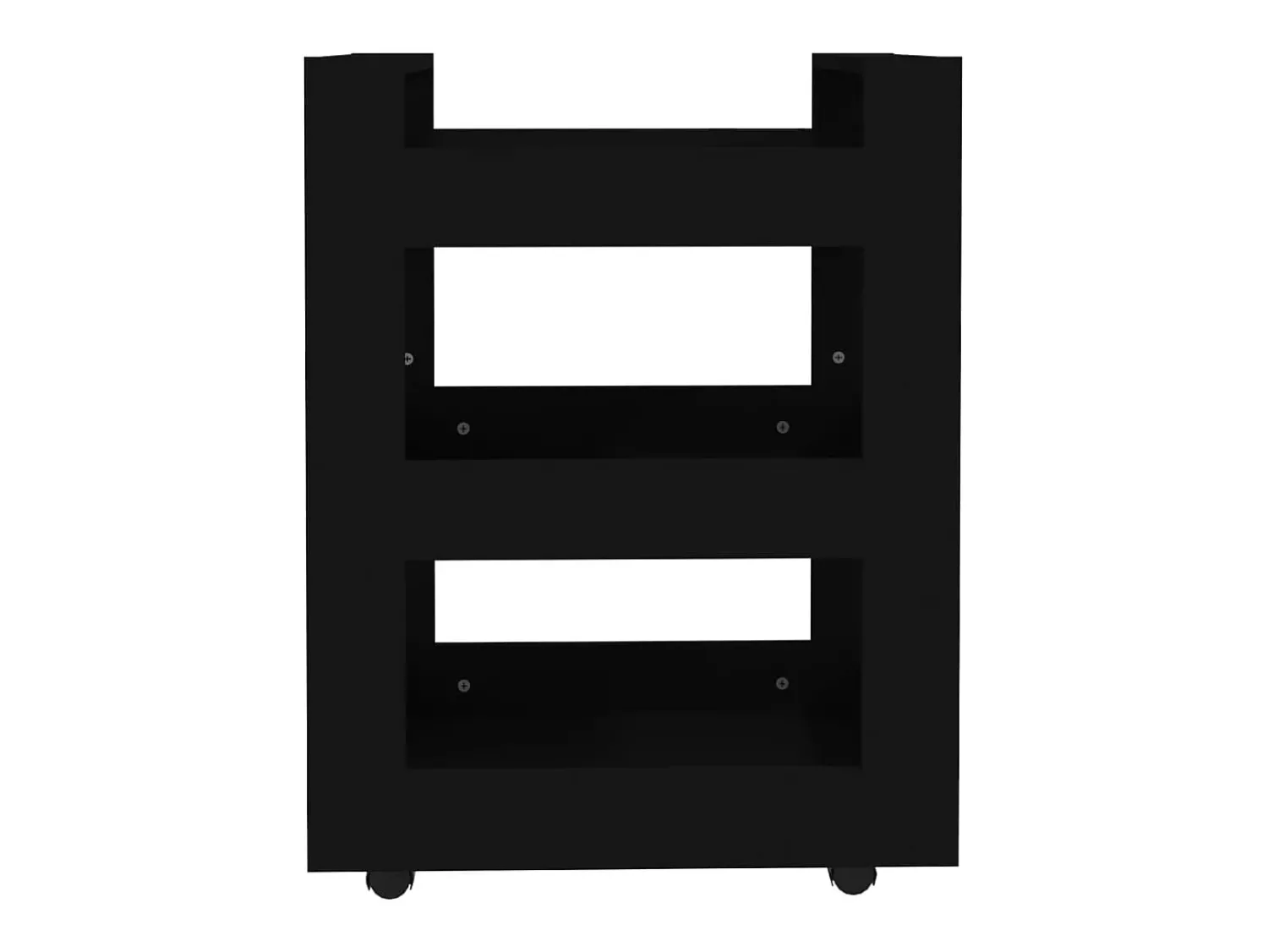 Clearance vidaxl Carrinho de cozinha 60x45x80 cm derivados de madeira Preto