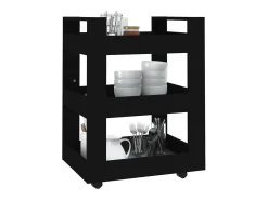 Clearance vidaxl Carrinho de cozinha 60x45x80 cm derivados de madeira Preto