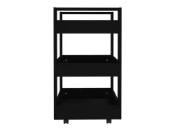 Clearance vidaxl Carrinho de cozinha 60x45x80 cm derivados de madeira Preto
