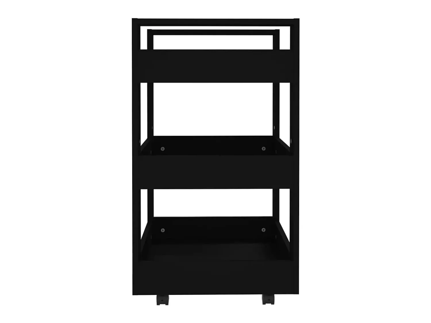 Clearance vidaxl Carrinho de cozinha 60x45x80 cm derivados de madeira Preto