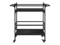 Móvel De Arrumação*vidaxl Carrinho de cozinha 82x40x78,5 cm derivados de madeira Preto