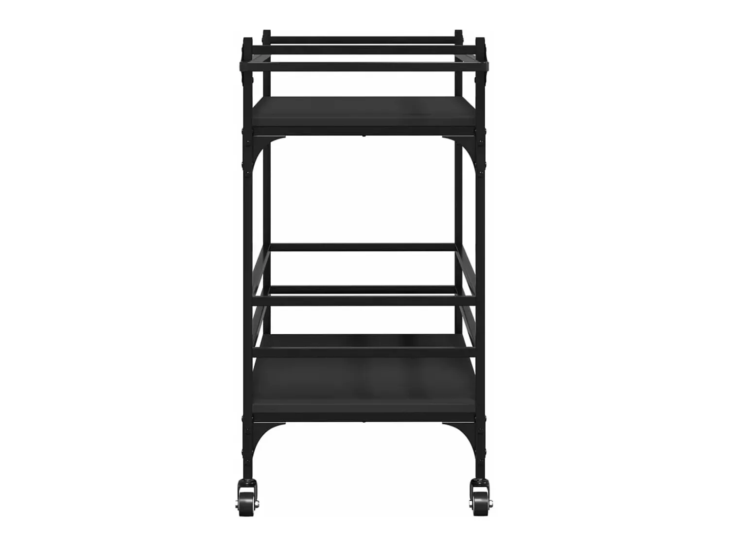 Móvel De Arrumação*vidaxl Carrinho de cozinha 82x40x78,5 cm derivados de madeira Preto