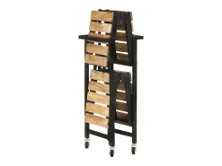 vidaxl Carrinho de cozinha 87x36x81 cm madeira de mangueira maciça^ Móvel De Arrumação