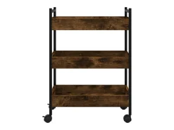 Discount vidaxl Carrinho de cozinha 50x30x70 cm deriv. madeira carvalho fumado Natural claro