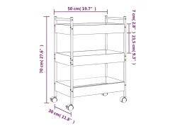 Discount vidaxl Carrinho de cozinha 50x30x70 cm deriv. madeira carvalho fumado Natural claro