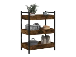 Discount vidaxl Carrinho de cozinha 50x30x70 cm deriv. madeira carvalho fumado Natural claro