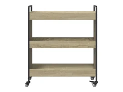 Móvel De Arrumação*vidaxl Carrinho de cozinha 70x30x82 cm deriv. madeira carvalho sonoma Natural claro