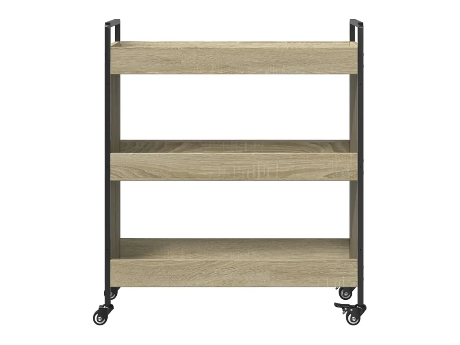 Móvel De Arrumação*vidaxl Carrinho de cozinha 70x30x82 cm deriv. madeira carvalho sonoma Natural claro