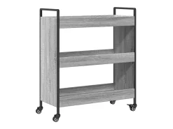 Hot vidaxl Carrinho de cozinha 70x30x82 cm derivados madeira cinza sonoma Cinzento