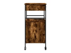 Móvel De Arrumação*vidaxl Carrinho de cozinha 56x43x89,5cm deriv. madeira carvalho fumado Natural claro