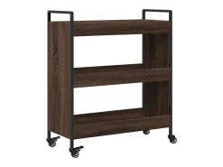 Móvel De Arrumação|vidaxl Carrinho de cozinha 70x30x82cm deriv. madeira carvalho castanho Natural claro