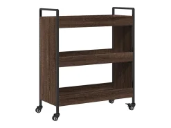 Móvel De Arrumação|vidaxl Carrinho de cozinha 70x30x82cm deriv. madeira carvalho castanho Natural claro
