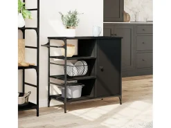 vidaxl Carrinho de cozinha 87,5x38,5x84,5cm derivados de madeira^ Móvel De Arrumação
