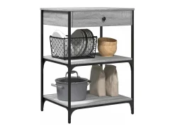 Clearance vidaxl Carrinho de cozinha 60x48x89,5cm derivados madeira cinza sonoma Cinzento