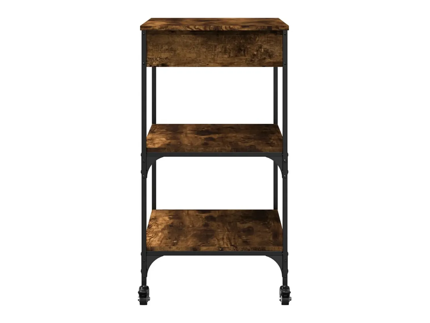 Móvel De Arrumação|vidaxl Carrinho de cozinha 60x48x89,5cm deriv. madeira carvalho fumado Natural claro