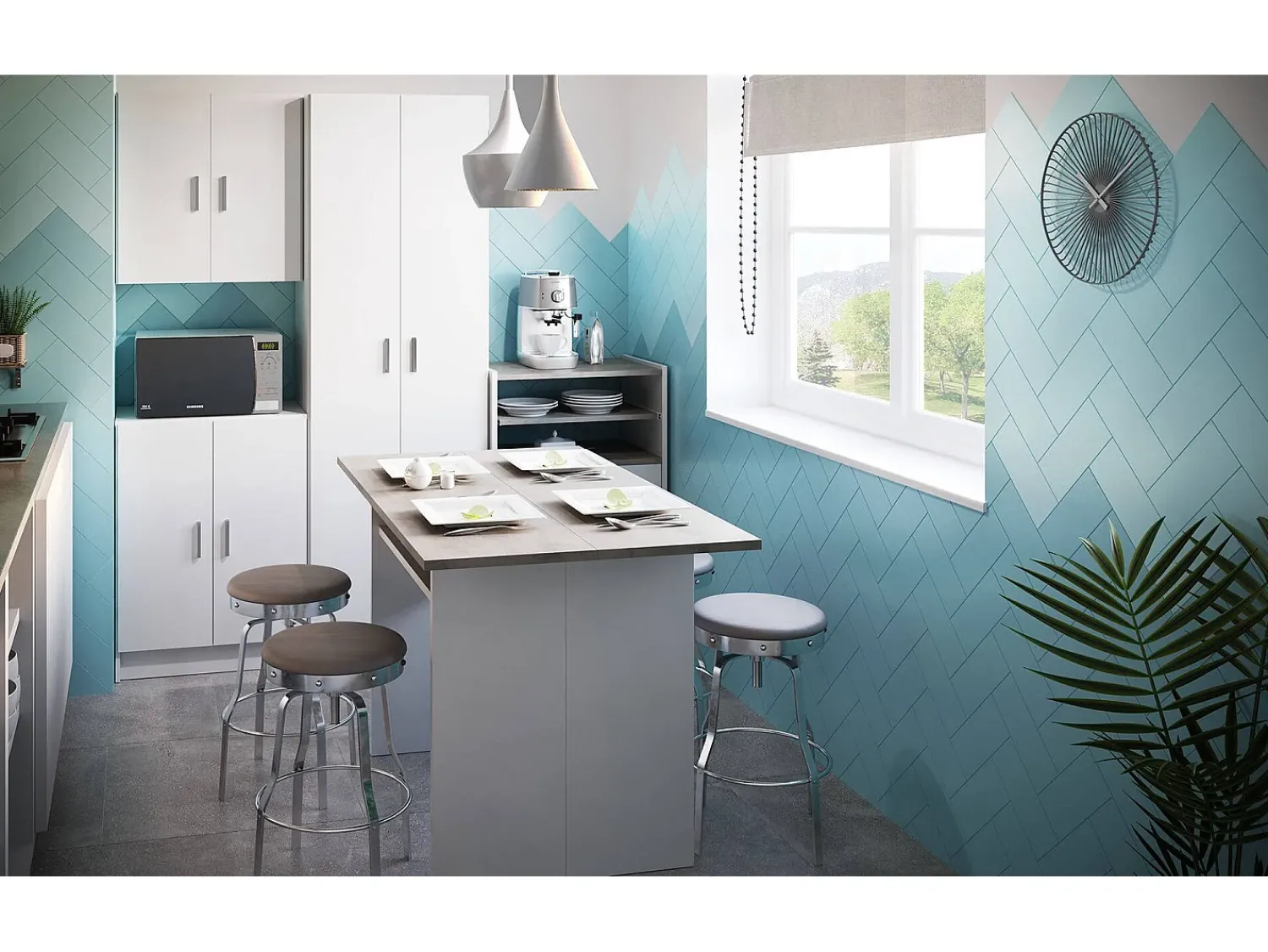 Dmora Carrinho Dmatte, Armário auxiliar de cozinha com rodas, Armário multiuso com 2 portas e 1 prateleira, 59x40h92 cm,^ Móvel De Arrumação