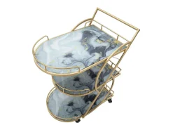 Clearance CARRINHO MISTURA DE VIDRO MÁRMORE CM71X45.5X84.5 Multicor