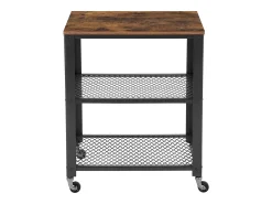 Carrinho Utilitário 60,6x40x78 cm Castanho^ Móvel De Arrumação